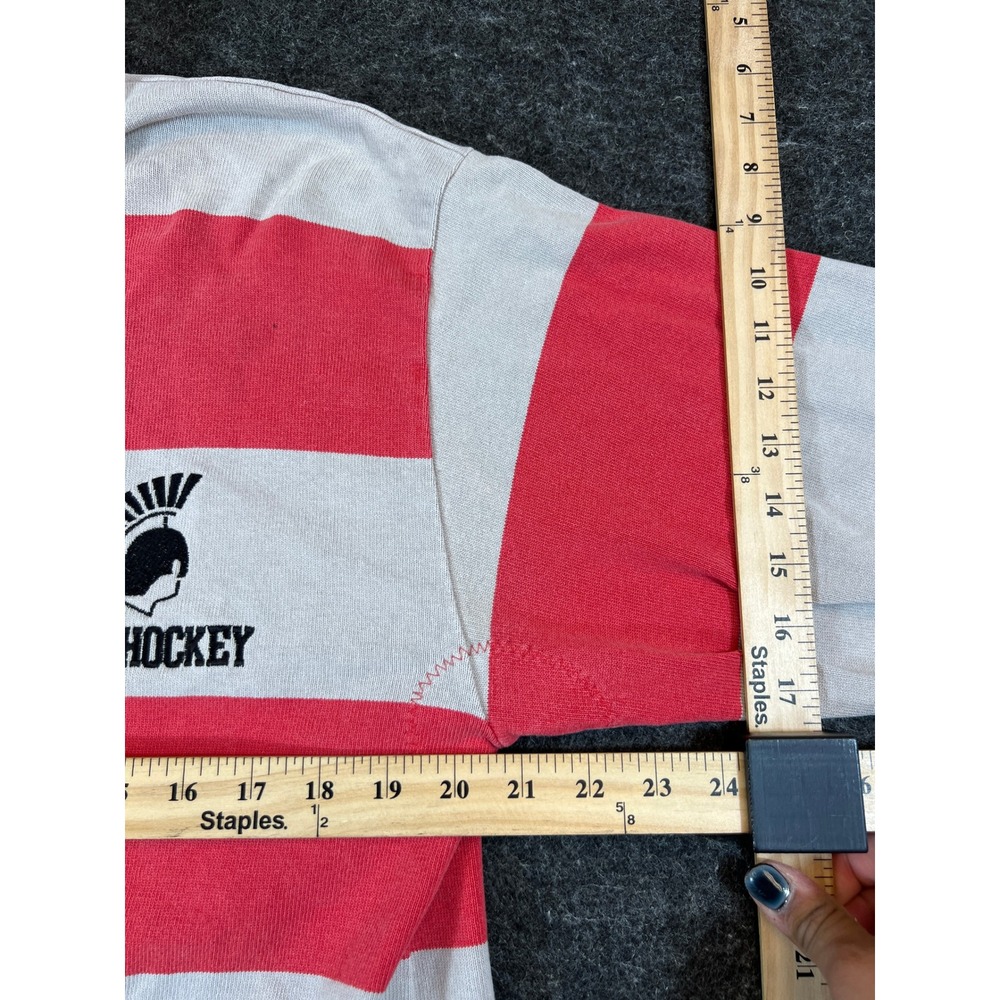 VINTAGE Barbarian Rugby Shirt Mens Medium Striped Field Hockey Spartans Heavy - Picture 3 of 9